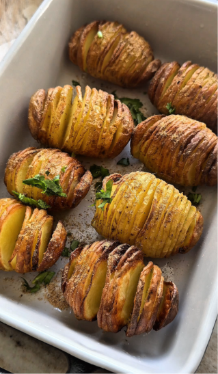 Pakistani-Style Swedish Hasselback Potatoes