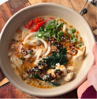 Thai Red Curry Udon Noodle Soup