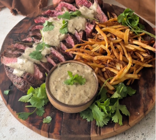 Steak Frites with Sauce au Poivre